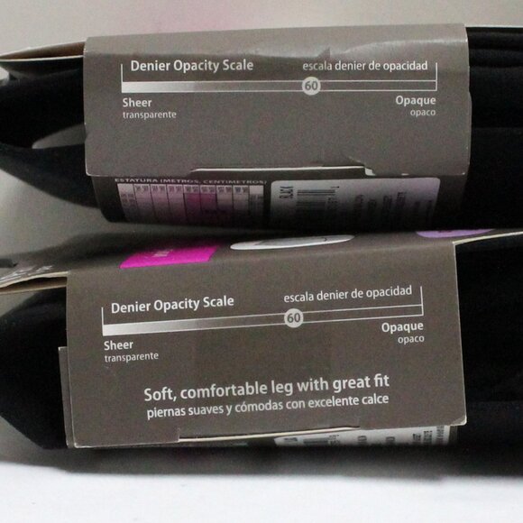 4 Pair Secret Treasures Size 1 Black Tights - 3 Alike - 1 Different - Picture 5 of 6